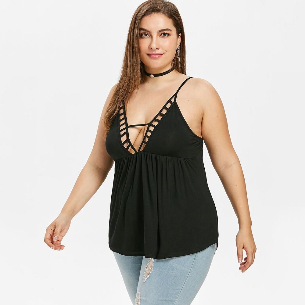 plus size deep v neck tops
