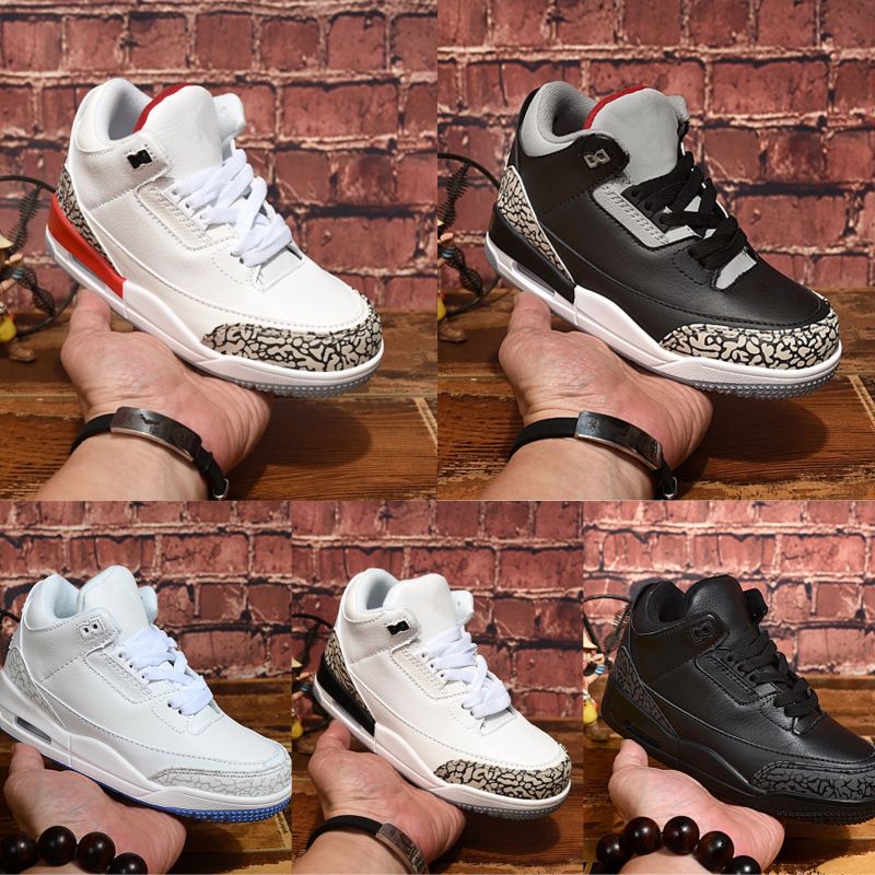 Compra Nike Air Jordan 3 Mens Baratos 3s Zapatillas De Baloncesto J3 Retro  Azul Rojo De Plata Del Lobo Gris De Cemento Negro Niños J3 Juveniles  Jumpman III Zapatillas De Deporte De