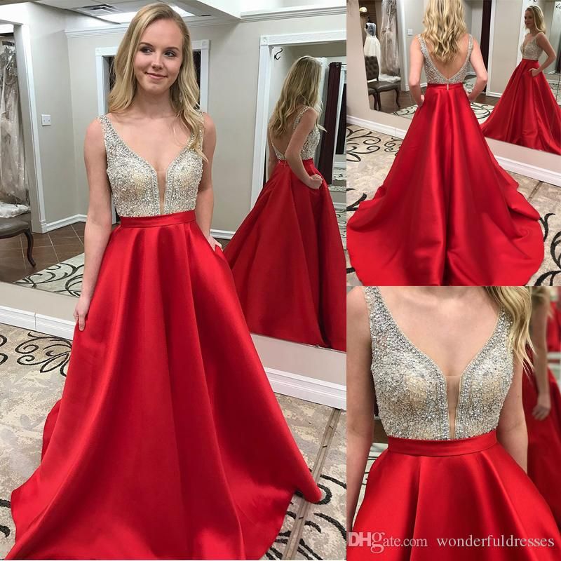 classy red prom dresses