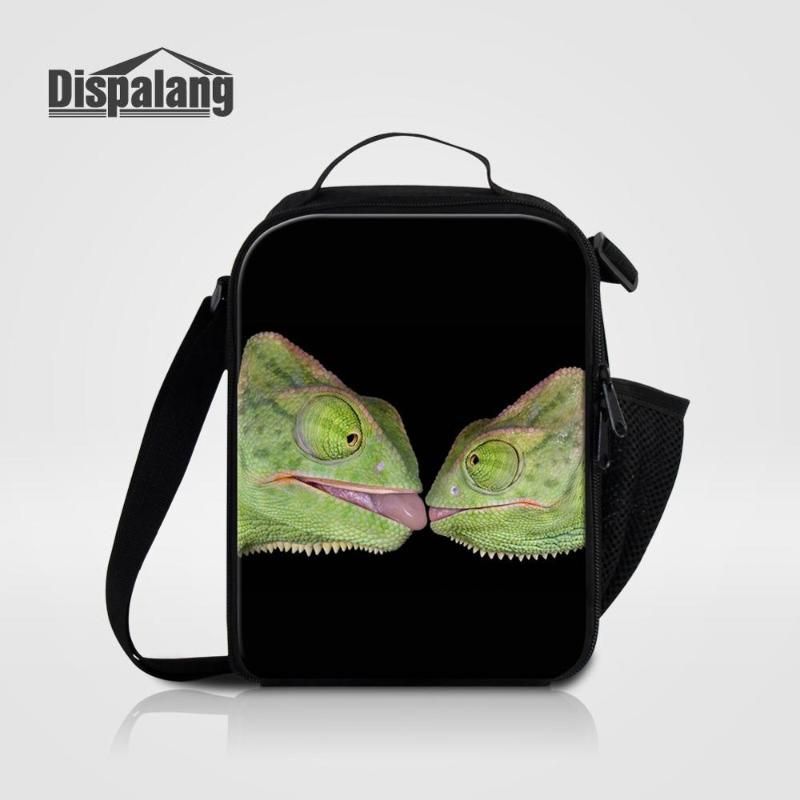Dispalang Snake Printed Small Lunch Box Bag for Children School Cooler Bags