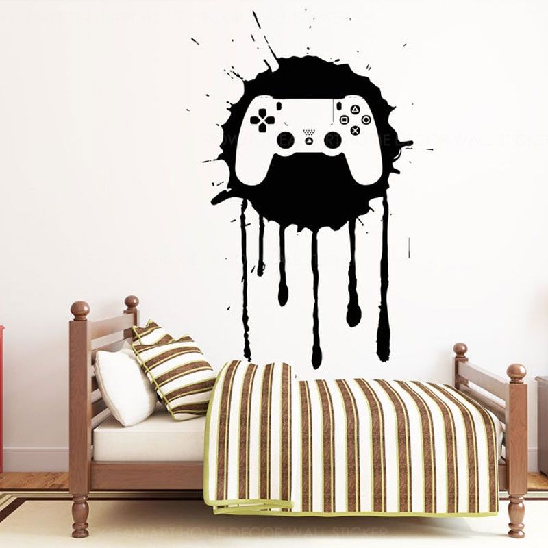 Whole And Retail Creative Design Game Controller Wall Sticker Vinyl Home Decor For Kids Room Teens Bedroom Gaming Decals Interior Mural From Joystickers 12 17 Dhgate Com - Vinyl Home Decor