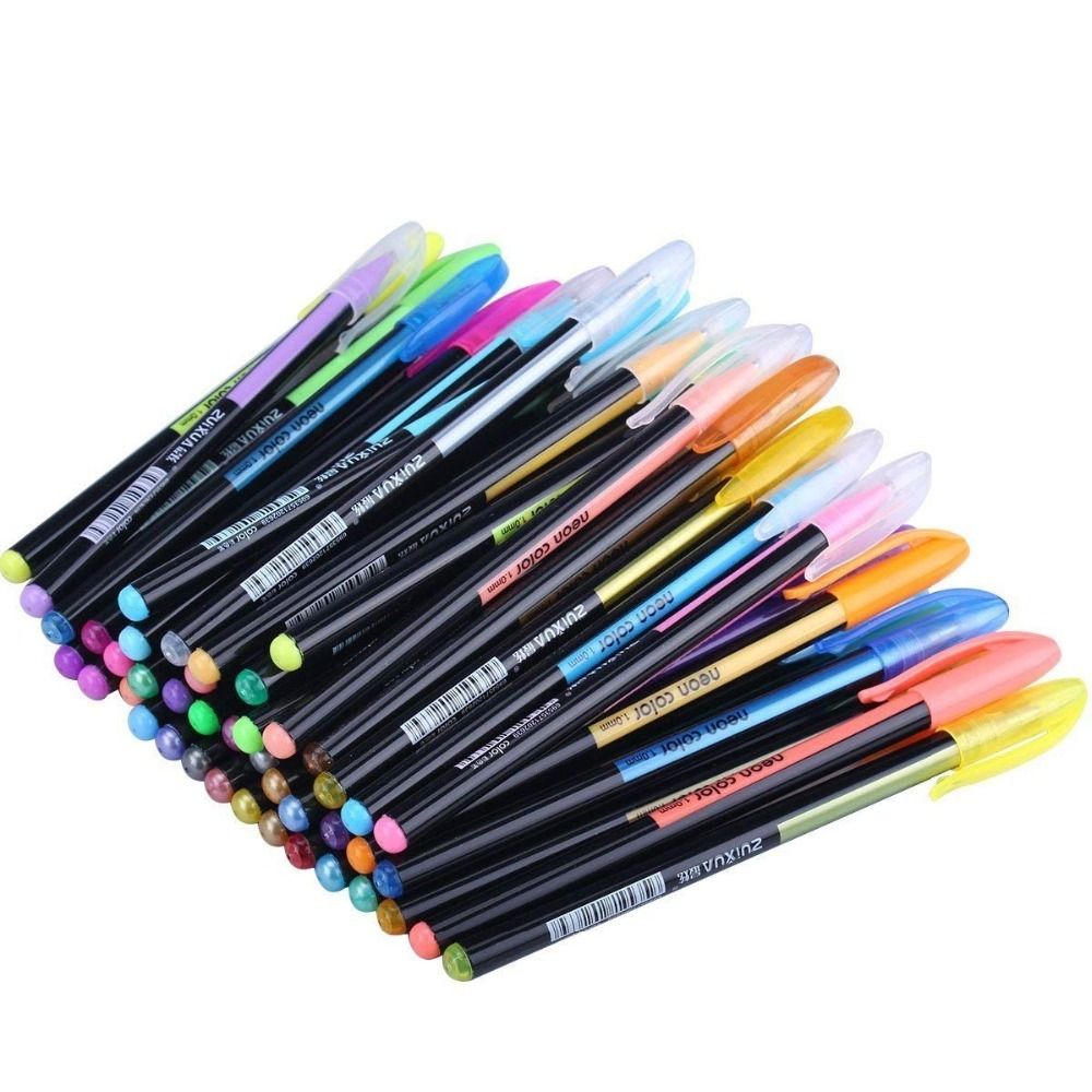 coloured gel pens