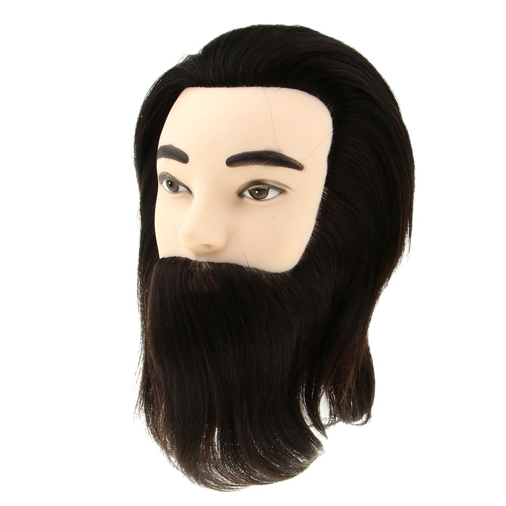 black male mannequin head with hair