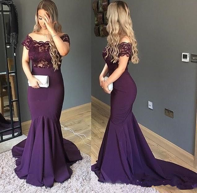plus size purple evening gowns