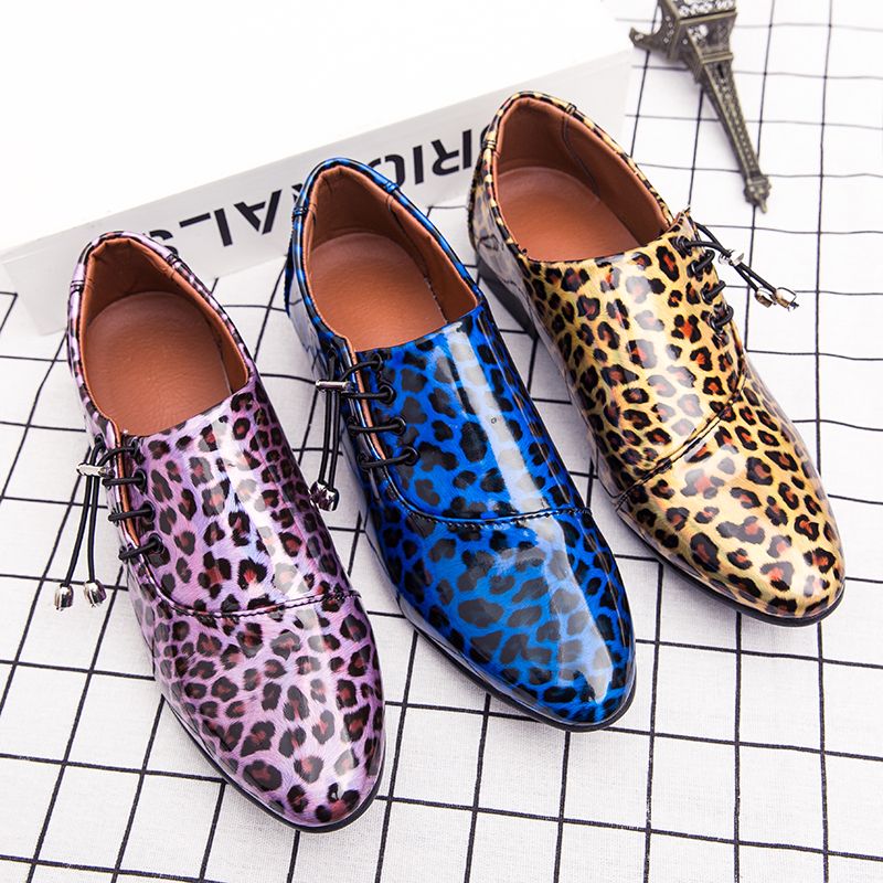 leopard print leather shoes