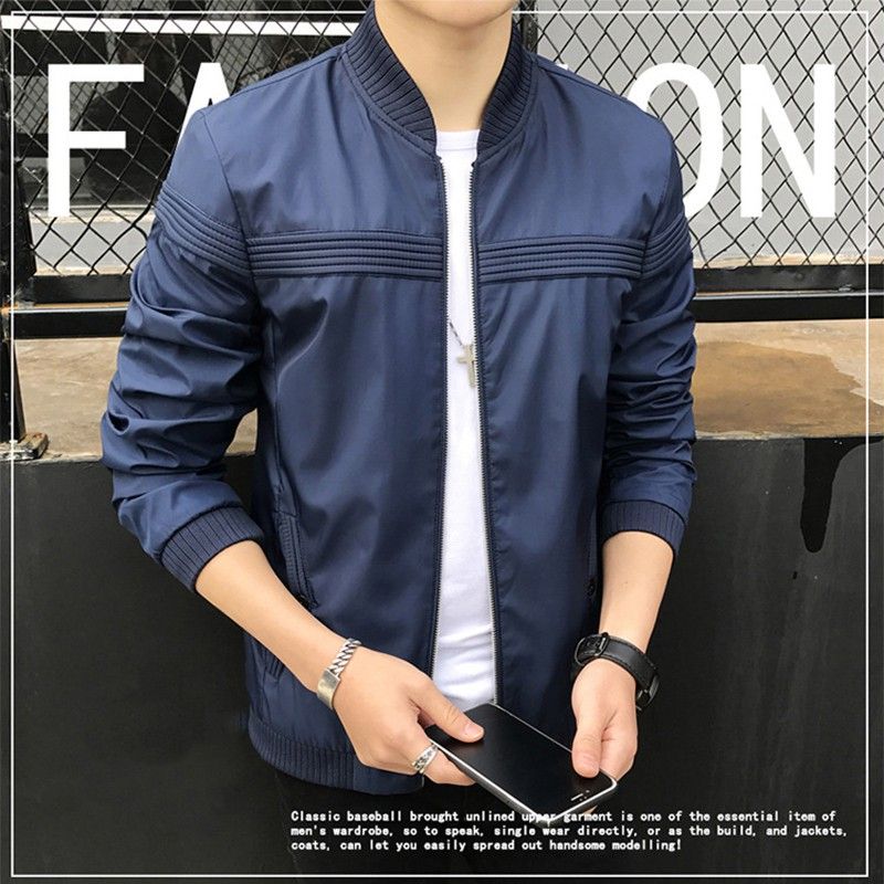 round neck jacket mens