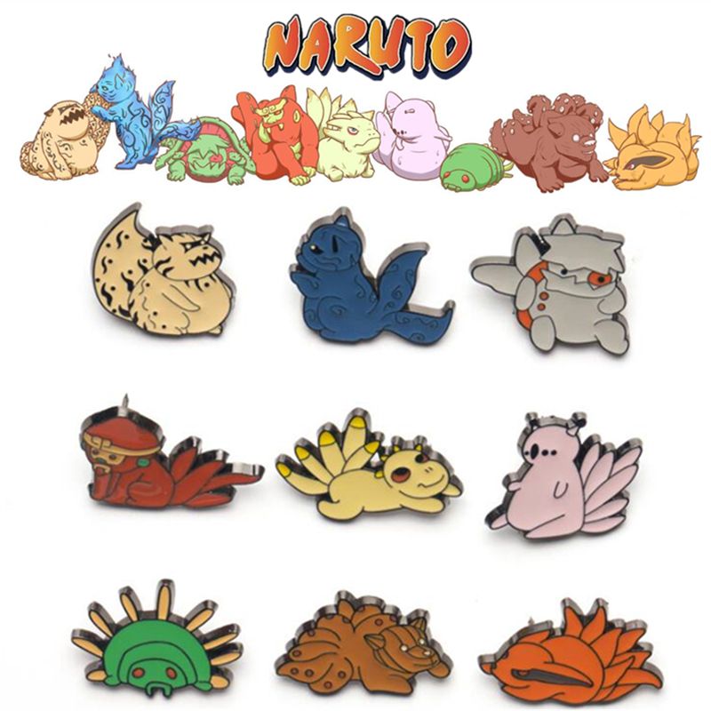 Pines, Broches Naruto Broche Dibujos animados Anime Kurama Pin lindo  Cosplay Accesorios