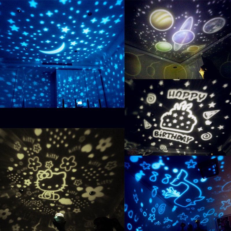 LED Night Light Starry Sky Magic Star Moon Space Projector Lamp Universe 365° 