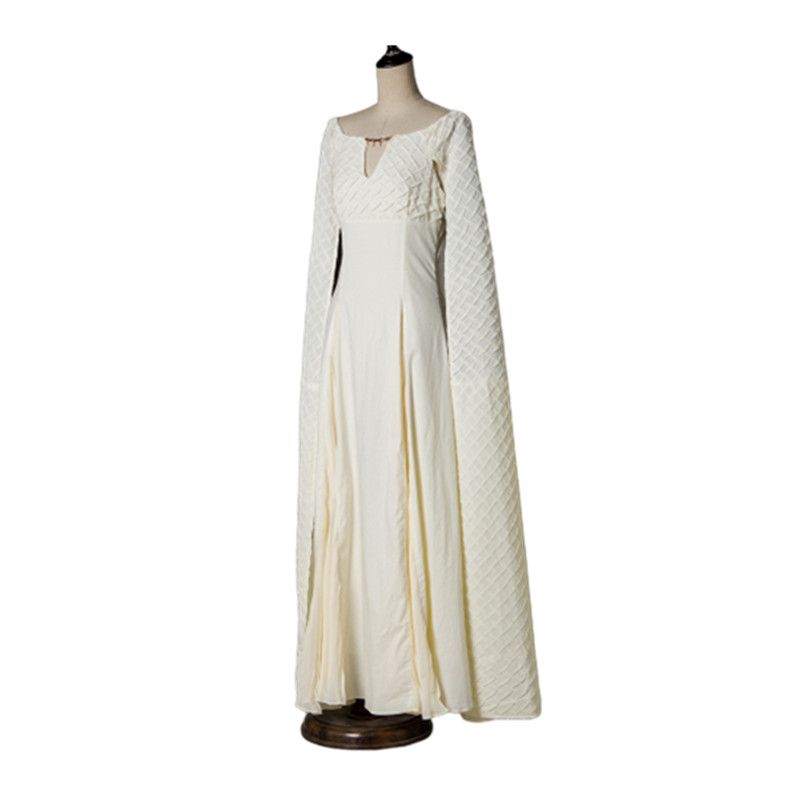 Game of Thrones Trajes Daenerys Targaryen Roupas Da Moda Cosplay Vestido Branco Longo Halloween Party Dress Game of Thrones Trajes Daenerys Targaryen Roupas Da Moda Cosplay Vestido Branco Longo Halloween Party Dress