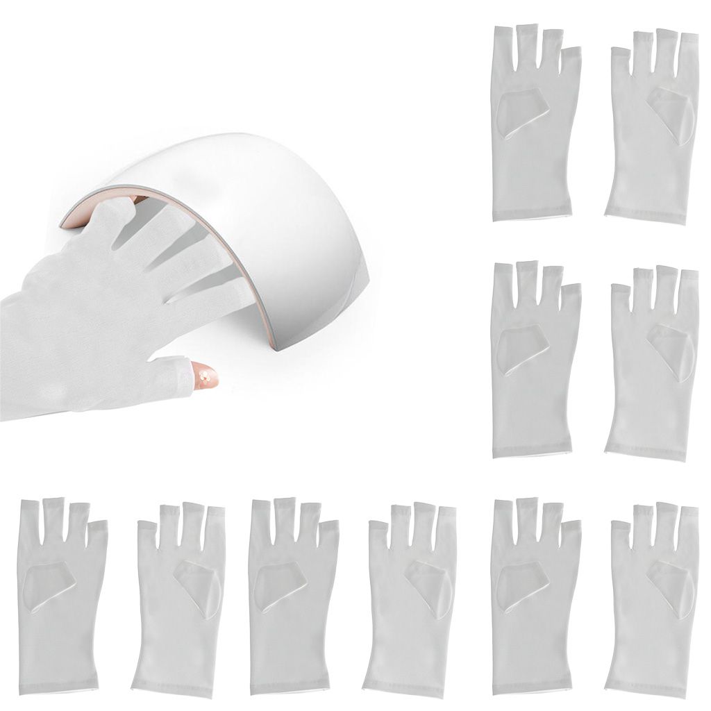 compre 5 pares guantes tela de proteccion contra los rayos uv de la manicura por la lampara del gel polaco led a 14 11 del loviver dhgate com