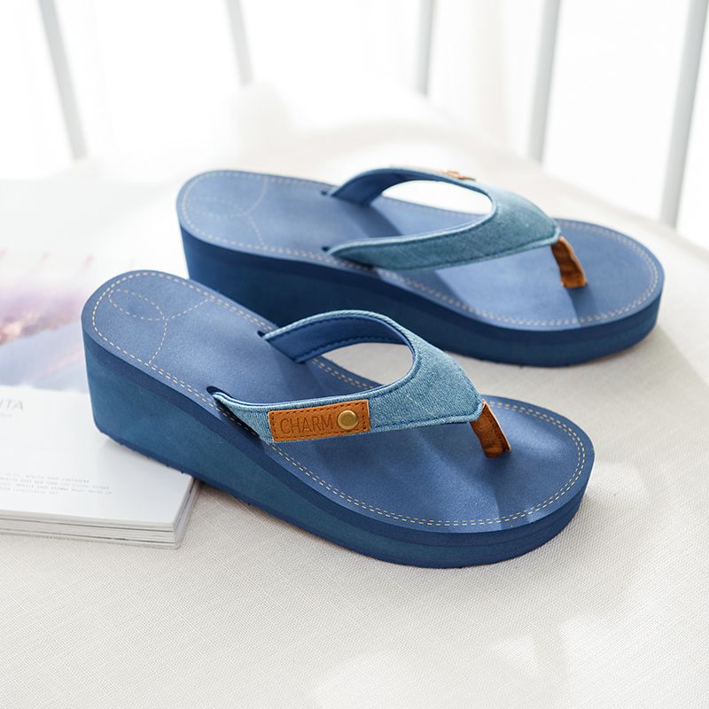 denim flip flops