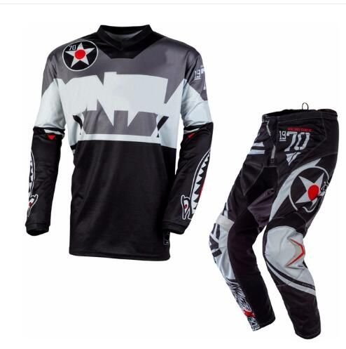 black dirt bike gear