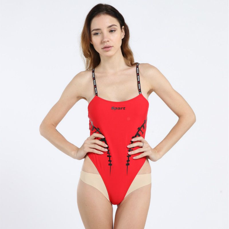 ladies red swimsuit