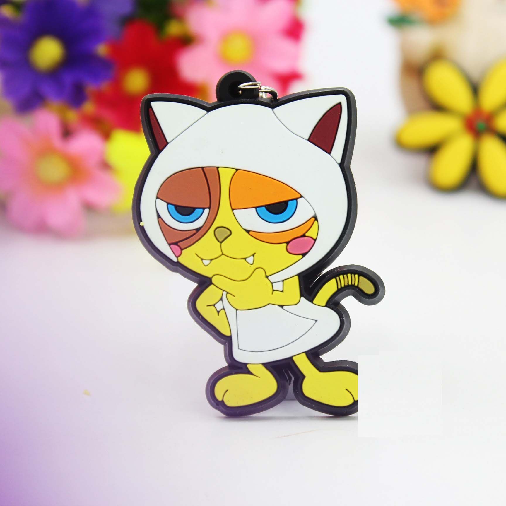 Car Key Chains Decor Cartoon Figure Key Chain 3d Double Side Key