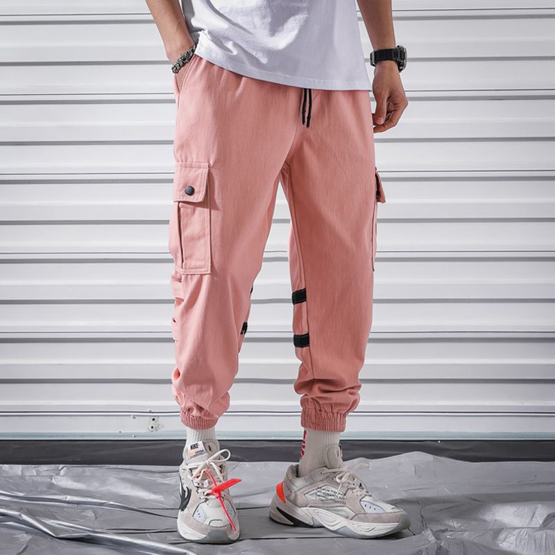 pink baggy cargo pants