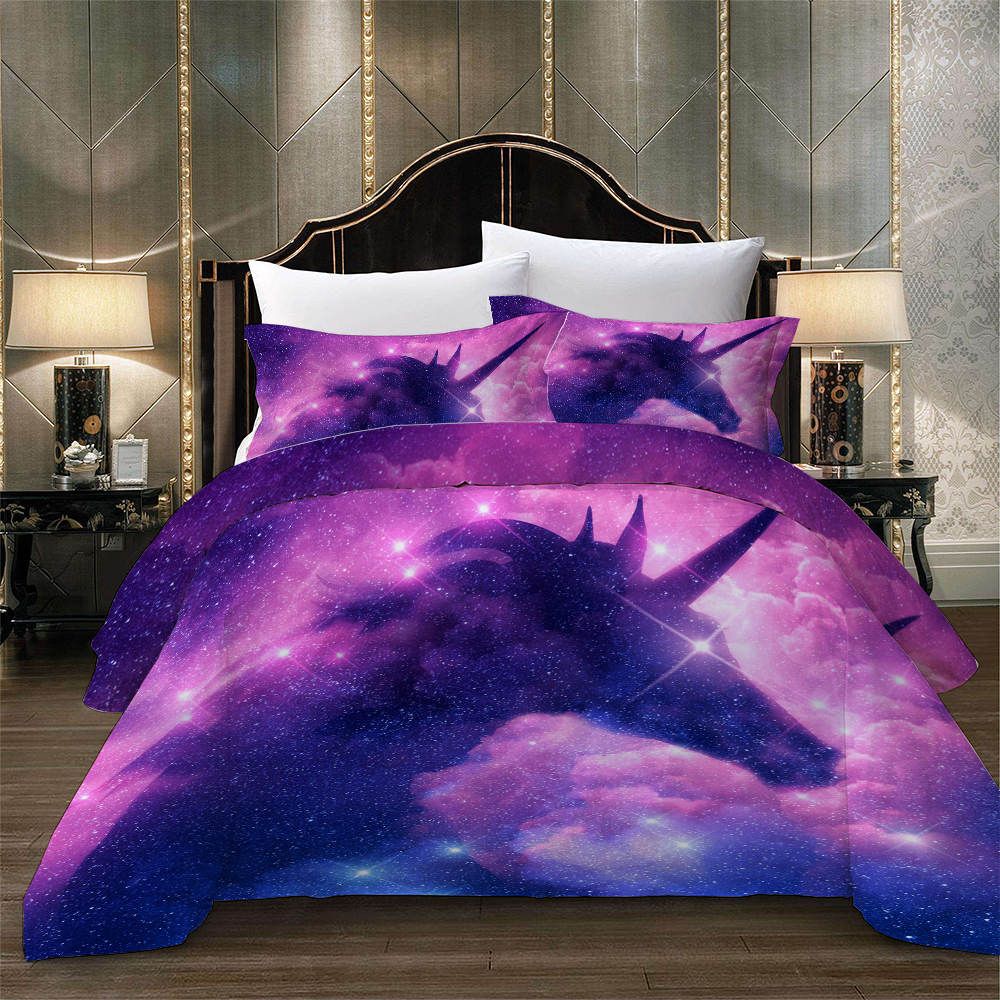 Starry Sky Unicorn Fantasy Bedding Set For Girl Magic 3d Printed