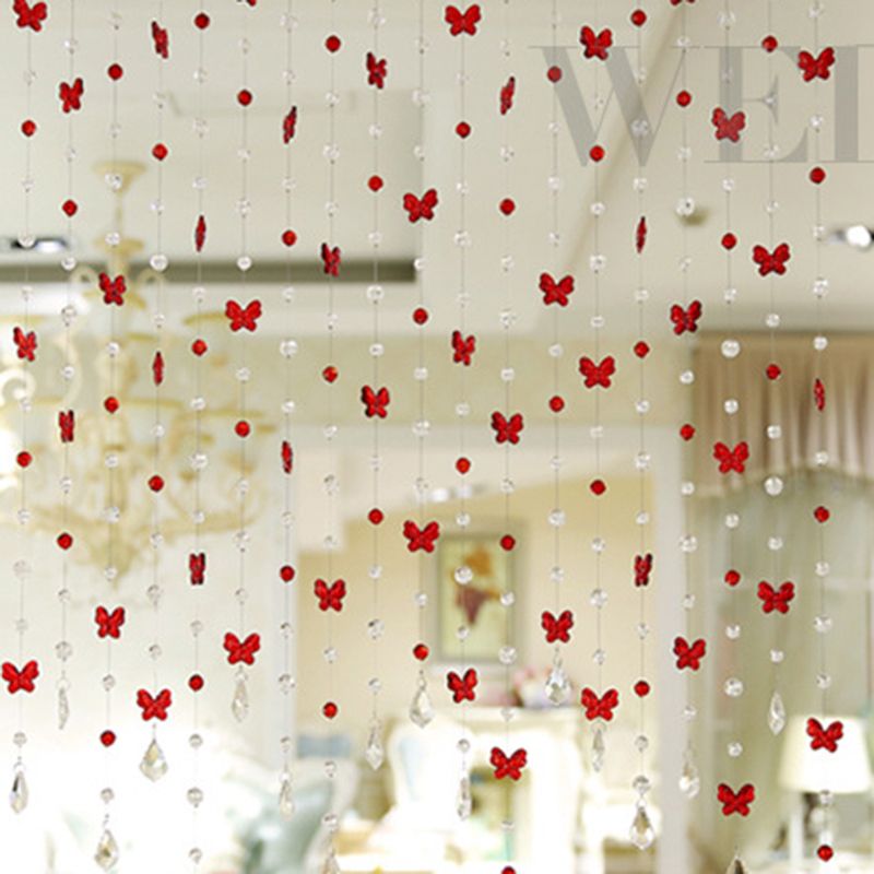 las mujeres con cuentas de cristal cortina de abalorios de la sala ventana del dormitorio