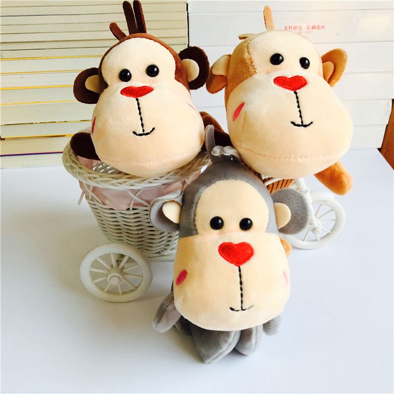 plush monkey keychain