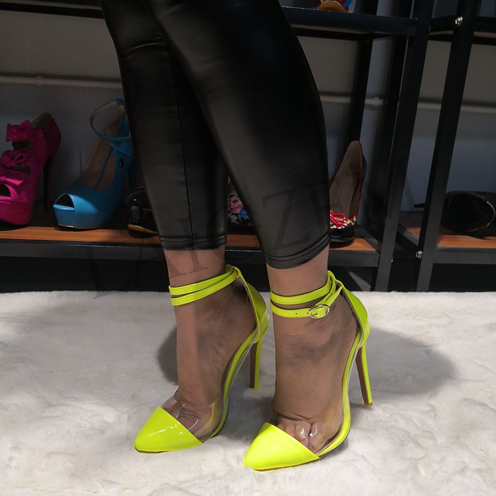 pointed toe heels with ankle strap