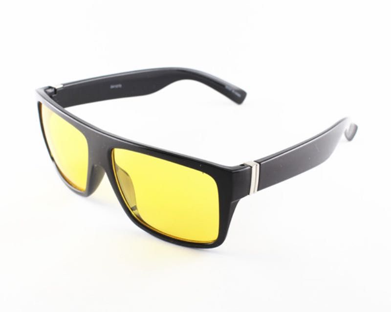 Gafas de noche para hombres Lentes amarillos Diseñador Marco cuadrado Gafas de sol colores al
