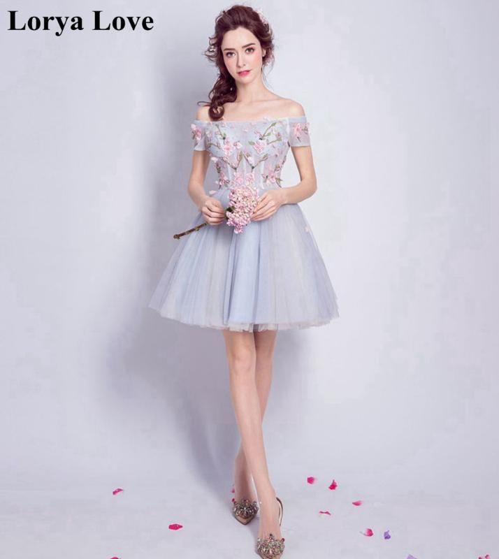 light gray cocktail dress