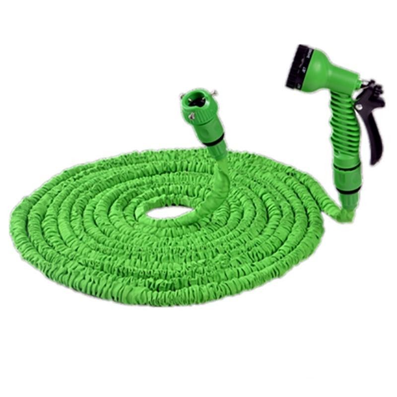 compre venta caliente 25ft extensible magia flexible manguera de jardin para coche tuberia de agua mangueras de plastico para riego con pistola verde