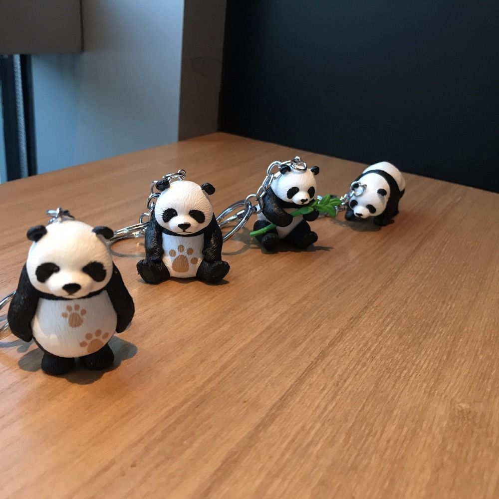 Toyvian 8 portachiavi a forma di panda con ciondolo a forma di borsetta o portachiavi per auto 