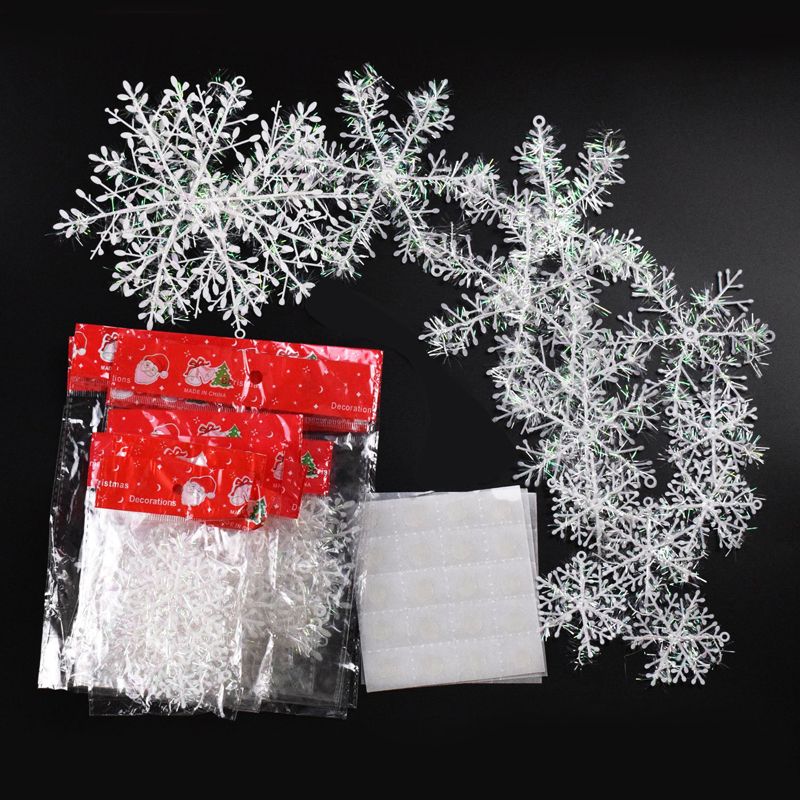 21 6cm 2 36inches White Snowflake Decorations Hanging Snowflake Christmas Tree Decorations For Home Weddding Party With Window Sticker From Sellercc 1 15 Dhgate Com