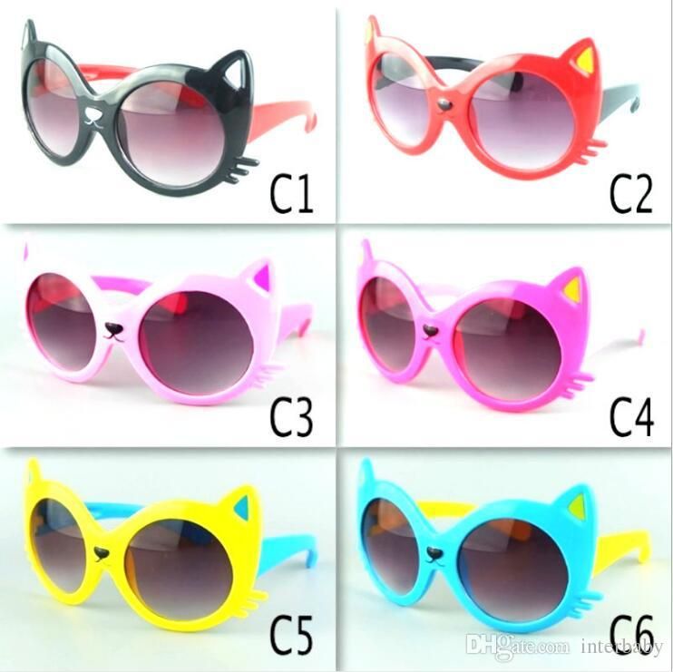 2020 Kids Sunglasses Cat Face Sun Glasses Girls Summer Cartoon Eyeglasses Beach Eyewear Sun Shades Goggles Outdoor Travel Riding Eyeglass Ayp5342 From Interbaby 0 89 Dhgate Com
