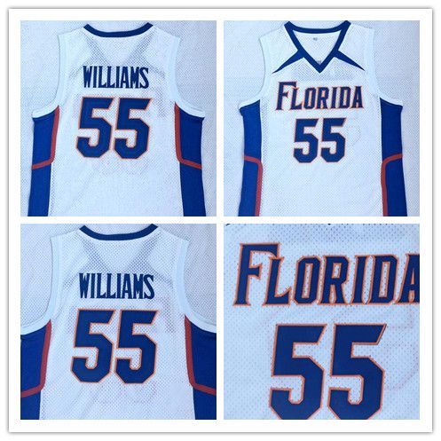 Florida Gators JASON WILLIAMS 55 camisetas de baloncesto Jerseys bordados cosidos Camisetas blancas de WILLIAMS College Florida Gators JASON WILLIAMS 55 camisetas de baloncesto Jerseys bordados cosidos Camisetas blancas de WILLIAMS College