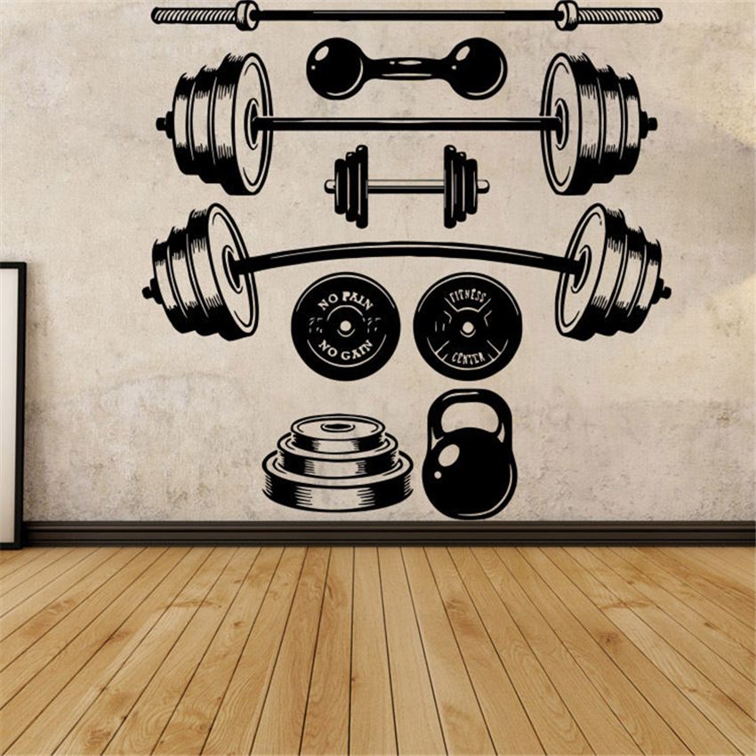 New Gym Wall Decor Vinyl Sticker Mural Decal Logo
