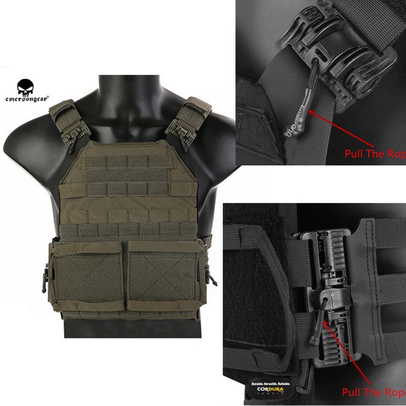 2020 Emersongear Tactical Quick Release Vests Jum Plate Carrier 2.0 ...