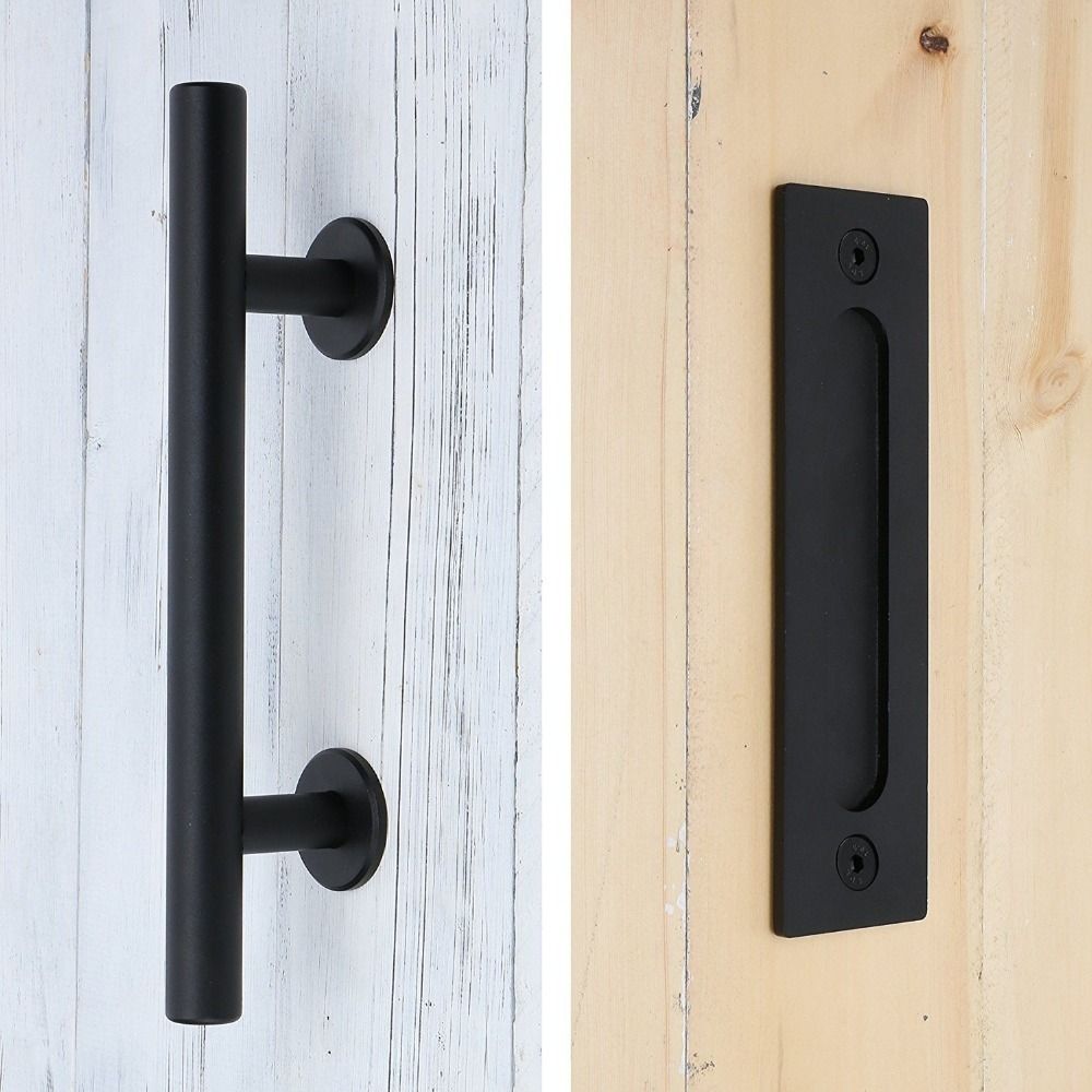 2020 Carbon Steel Sliding Barn Door Pull Handle Wood Door Handle Black Door Handles For Interior Doors Handle T200605 From Xue009 14 69 Dhgate Com