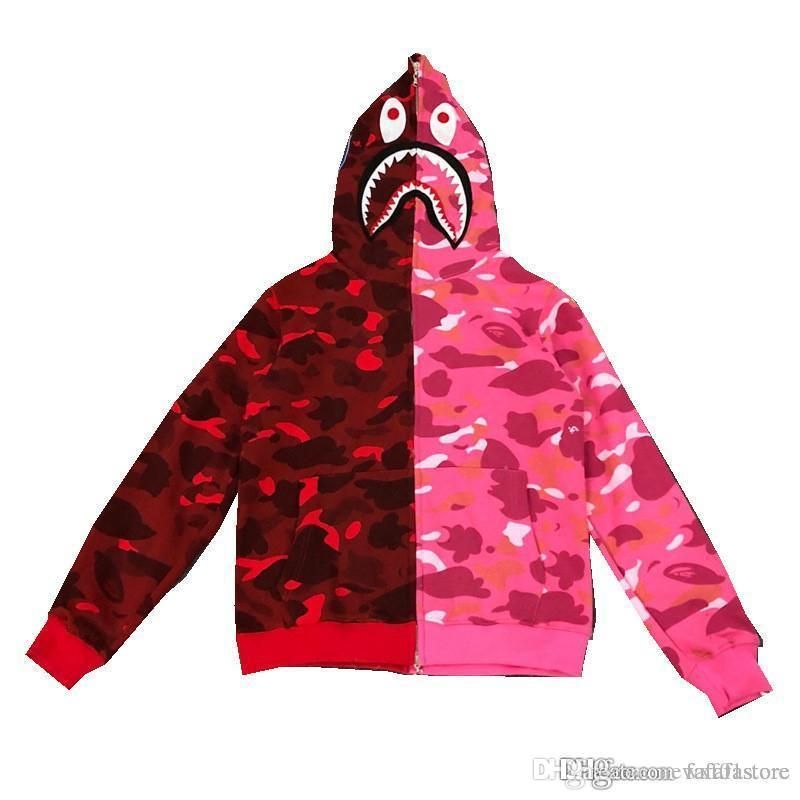 Bape-tiburón Mandíbula Camo Cremallera completa sudadera con capucha  sudadera de los hombres chaqueta de abrigo | Fruugo CH