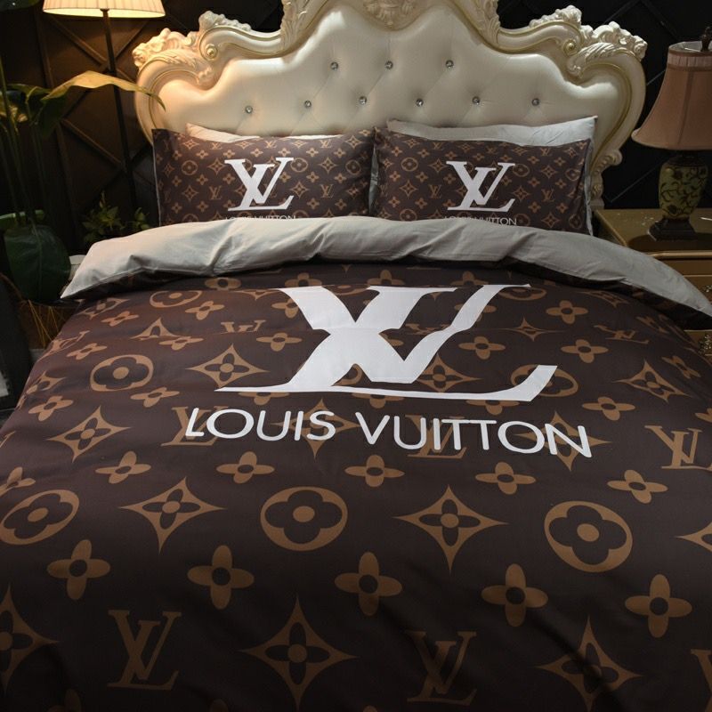 Brown Flower Bedding Sets Cotton Bed Cover Popular Logo 2 Style