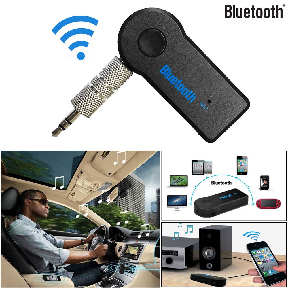 Universal 3.5mm Bluetooth Car Kit A2DP Wireless FM Transmitter AUX Audio Music Receiver Adapter