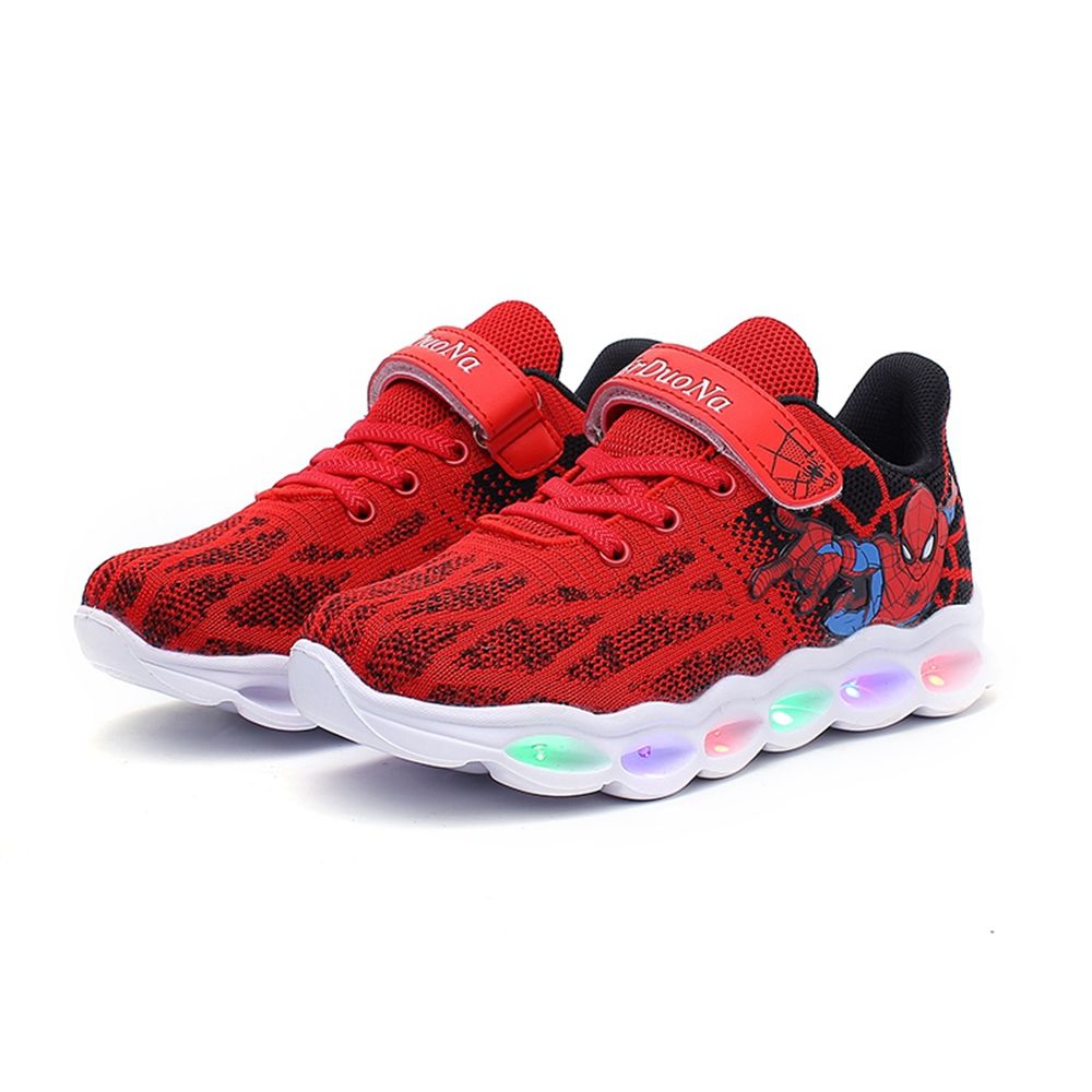 Boys Spiderman shoes sport trainers white