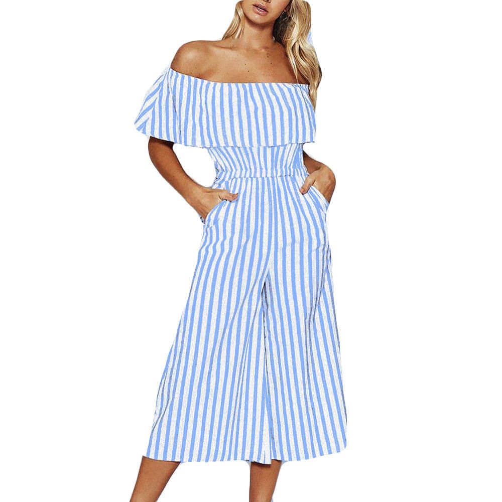 vertical striped jumpsuit