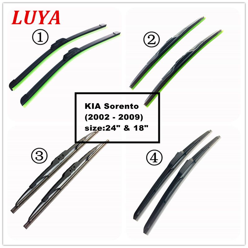 2020 LUYA Four Kinds Of Wiper Blade In Car Windshield Wiper For For KIA Sorento 2002 2009 Size 2020 Kia Sorento Rear Wiper Blade Size