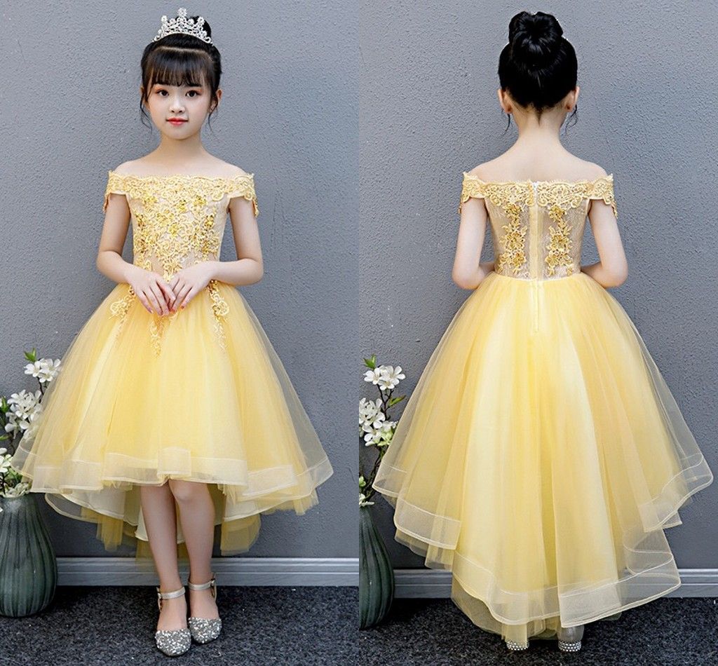 light yellow flower girl dresses