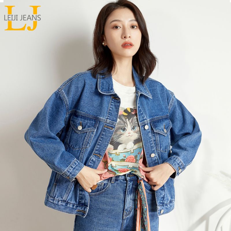 womens plus black denim jacket