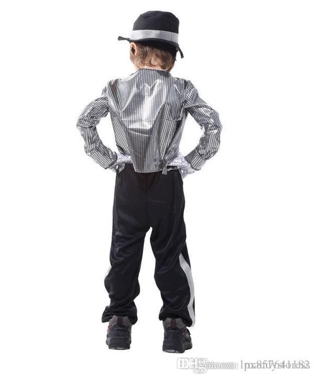 Niños de disfraces de Halloween Jackson Billie Jean vestido de traje de
