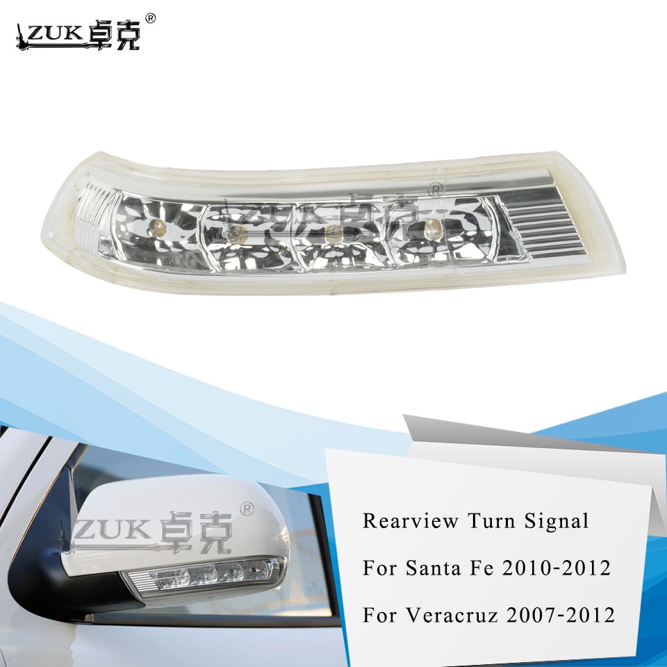 2021 ZUK Rearview Rear View Side Mirror Turn Signal LED Light Repeater