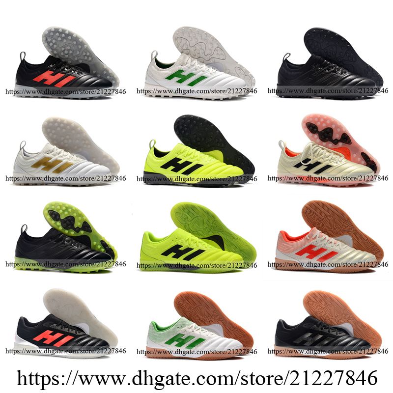 leather turf soccer shoes
