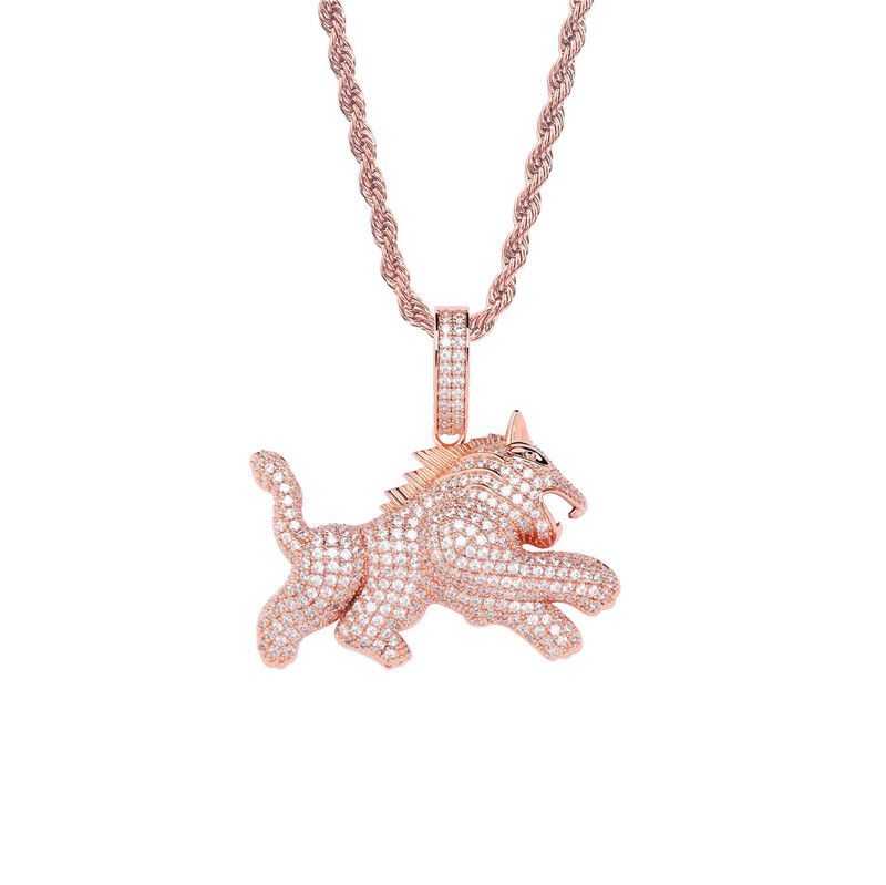 Rose Gold com 24quot; Cadeia de corda