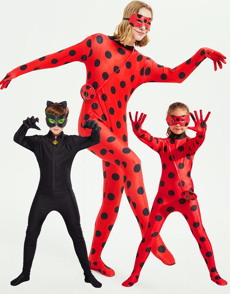 Ladybug Big Girl Clothes Ready Cartoon Costumes Dress Up Halloween Cosplay Children Wig Stage Role Pockets Ladybug Big Girl Clothes Ready Cartoon Costumes Dress Up Halloween Cosplay Children Wig Stage Role Pockets