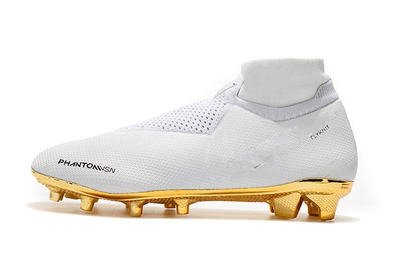 white gold soccer cleats