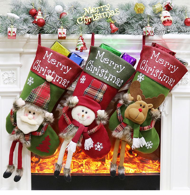 2019 2018 New Wholesale New Christmas Tree Decorations Hang Socks
