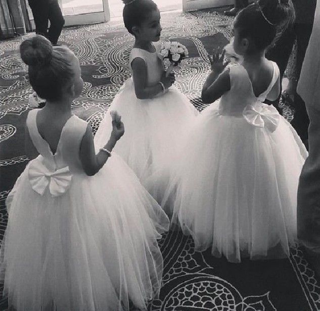 plain white flower girl dresses