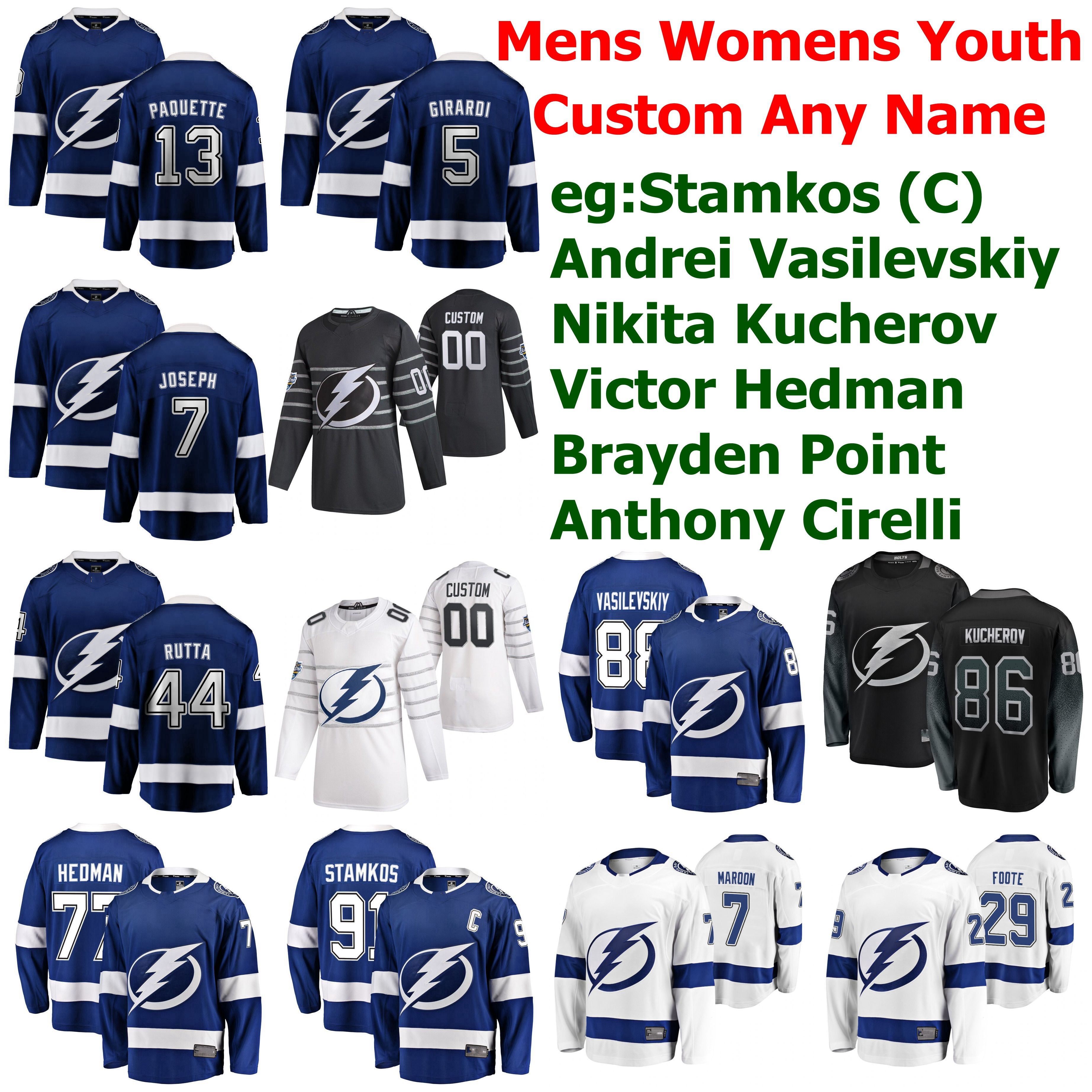 2021 S 6XL 2020 All Star Tampa Bay Lightning Jerseys Steven Stamkos Jersey Vasilevskiy Kucherov